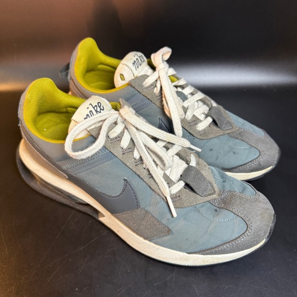 Nike Air Max Pre-Day Sneakers Grey Yellow Blue Athletic Shoes Mens Size 9.5‎ - Picture 1 of 7